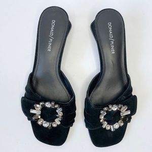 [SOLD] Donald J Pliner Bate Suede Ornamented Slide Sandals Sz 7.5
